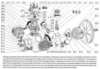 R 051W80 (040V80) Прокладка головки цилиндра W80 (V80)