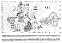 R 049W80 (043V90, 044V80) Пластина клапанная выпускная W80 (V90, V80)