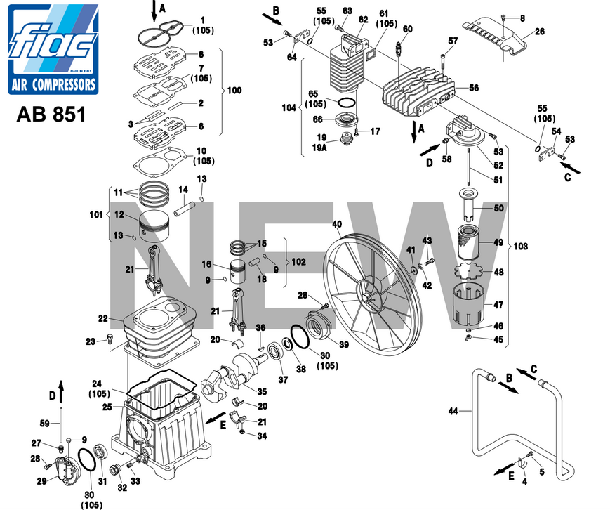 Запчасти к блоку AB850(AB851)