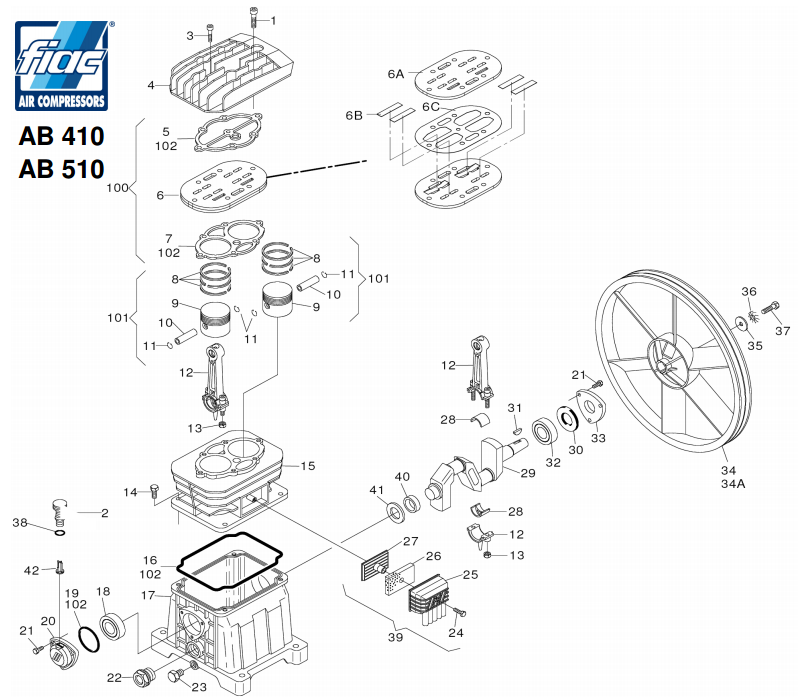 Запчасти к блоку AB510