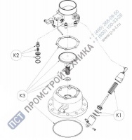 Ремкомплект всасывающего клапана Remeza RB140E 4180105000РК (K1+K2+K3)