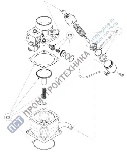 Ремкомплект впускного клапана VMC RH180E/4F Remeza 600.056