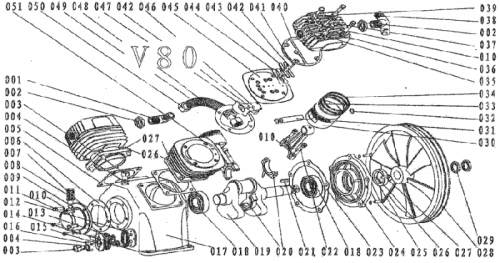 Комплект колец компрессионных D.80 (2шт) V80 611420V80 Remeza R611420